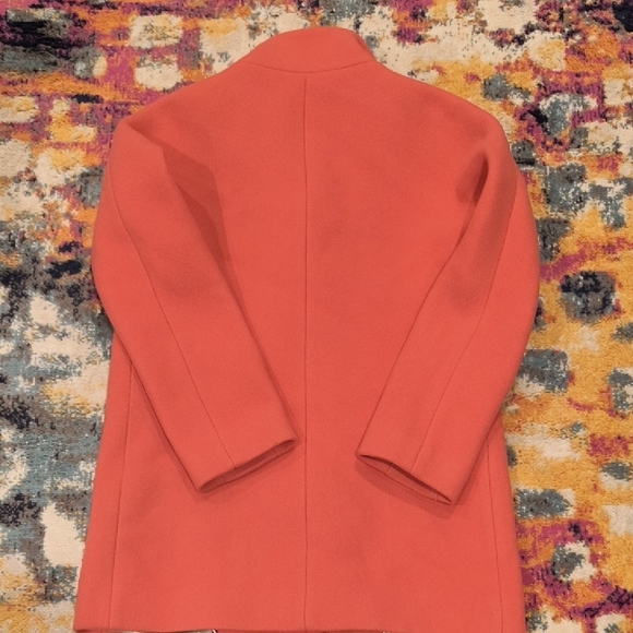 Coral J Crew Stadium Cloth Wool Coat Nello Gori - Picture 4 of 6